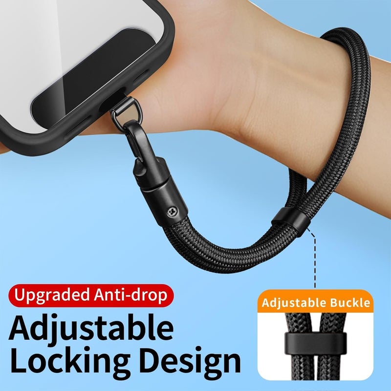 XCHKRM Anti Theft Phone Wrist Strap With 2 Metal Tether Tabs，Adjustable Wristlet & Hand Cell Phone Lanyard for Women and Men - Image 5